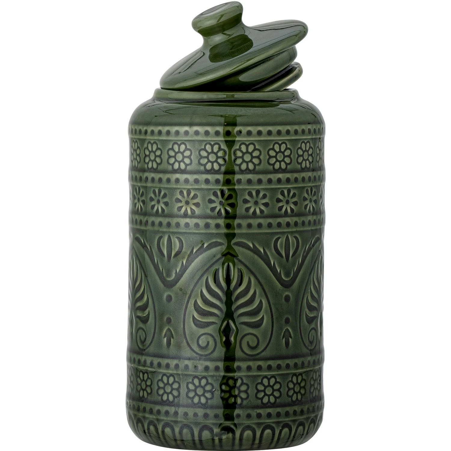 Bloomingville Rani Dose Mit Deckel 25x12 Cm, Grün 4 Bloomingville Rani Dose Mit Deckel 25x12 Cm, Grün – Bild 2