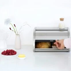 Brabantia Roll Topp Brotbox Medium, Matt Steel -Ausgewählte Küchengeschäfte brabantia roll topp brotbox small weiss 5