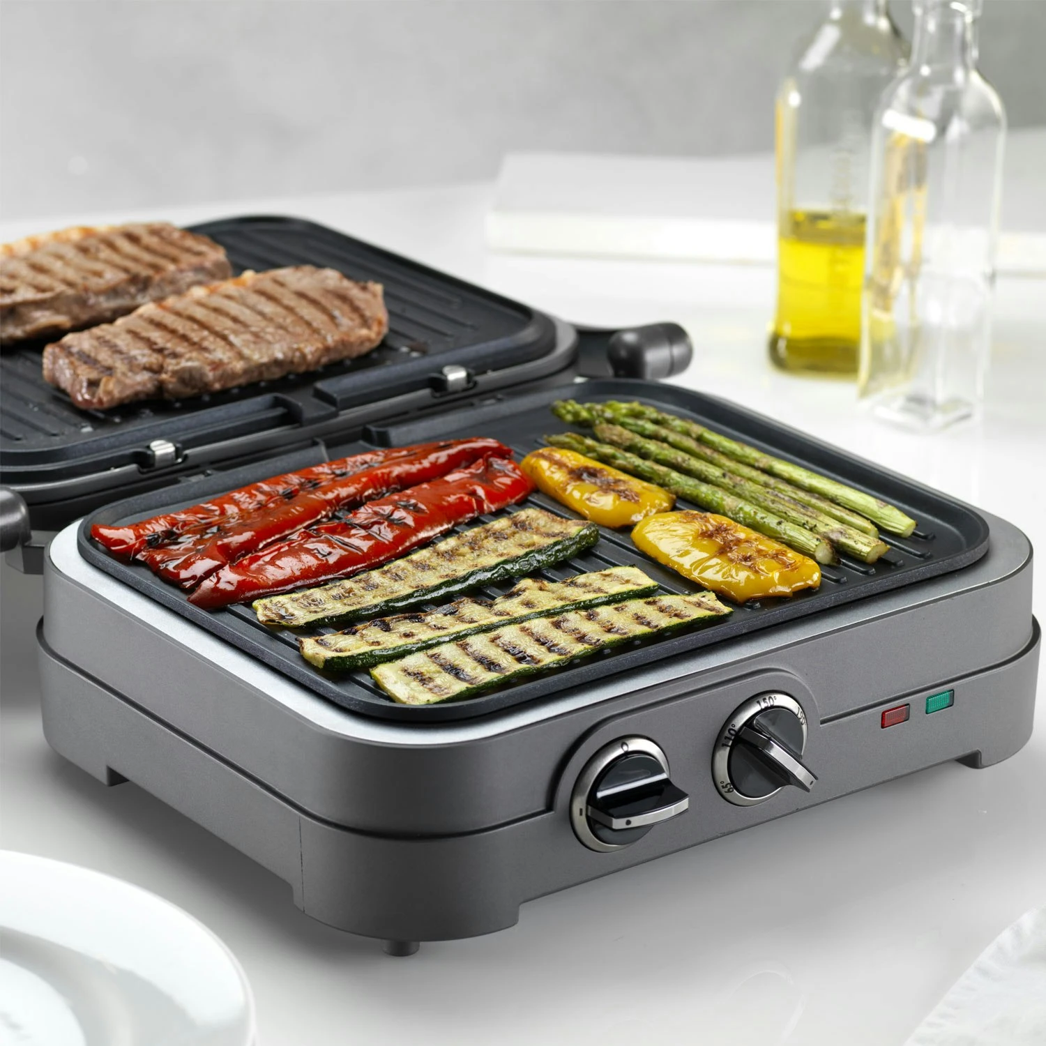 Cuisinart Griddler Elite Multifunktionsgrill, Stahlgrau 8 Cuisinart Griddler Elite Multifunktionsgrill, Stahlgrau – Bild 6