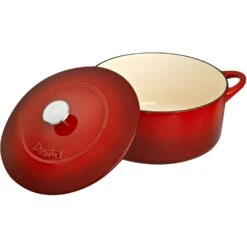 Denby Pomegranate Gusseisentopf Rund Ø26 Cm, Rot -Ausgewählte Küchengeschäfte denby cast iron 26cm round casserole 11