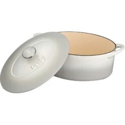 Denby Natural Canvas Gusseisentopf Oval Ø28 Cm, Weiß -Ausgewählte Küchengeschäfte denby cast iron 28cm oval casserole 12