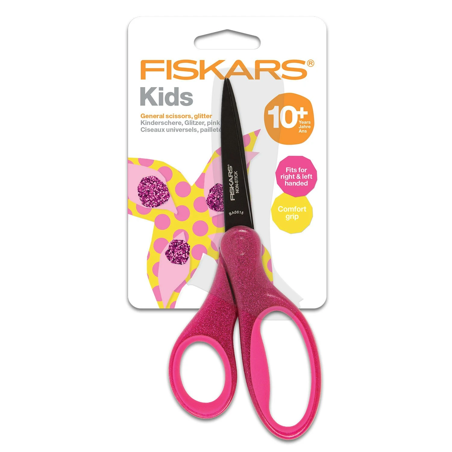 Fiskars Kinderschere Glitzer Rosa 4 Fiskars Kinderschere Glitzer Rosa – Bild 2