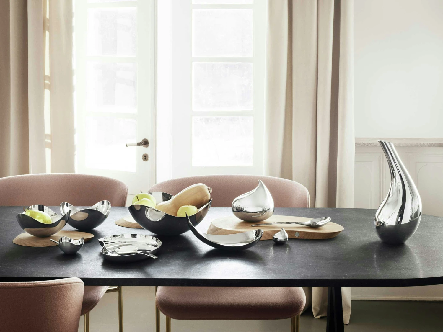 Georg Jensen Bloom Servierlöffel, Edelstahl Set 2er-Pack 4 Georg Jensen Bloom Servierlöffel, Edelstahl Set 2er-Pack – Bild 2