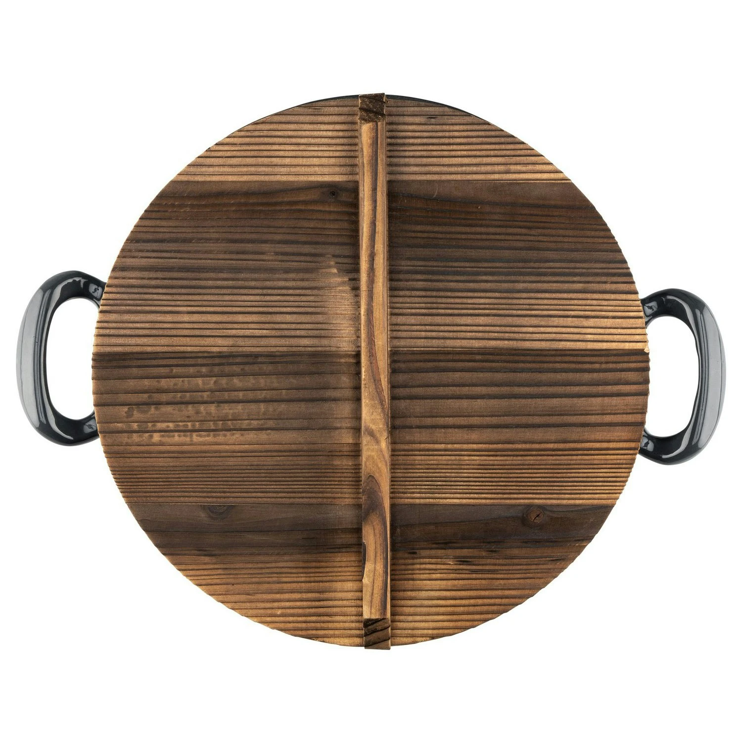 Heirol Big Ear Bratpfanne Gusseisen Mit Holzdeckel 30 Cm / 4 L 4 Heirol Big Ear Bratpfanne Gusseisen Mit Holzdeckel 30 Cm / 4 L – Bild 2