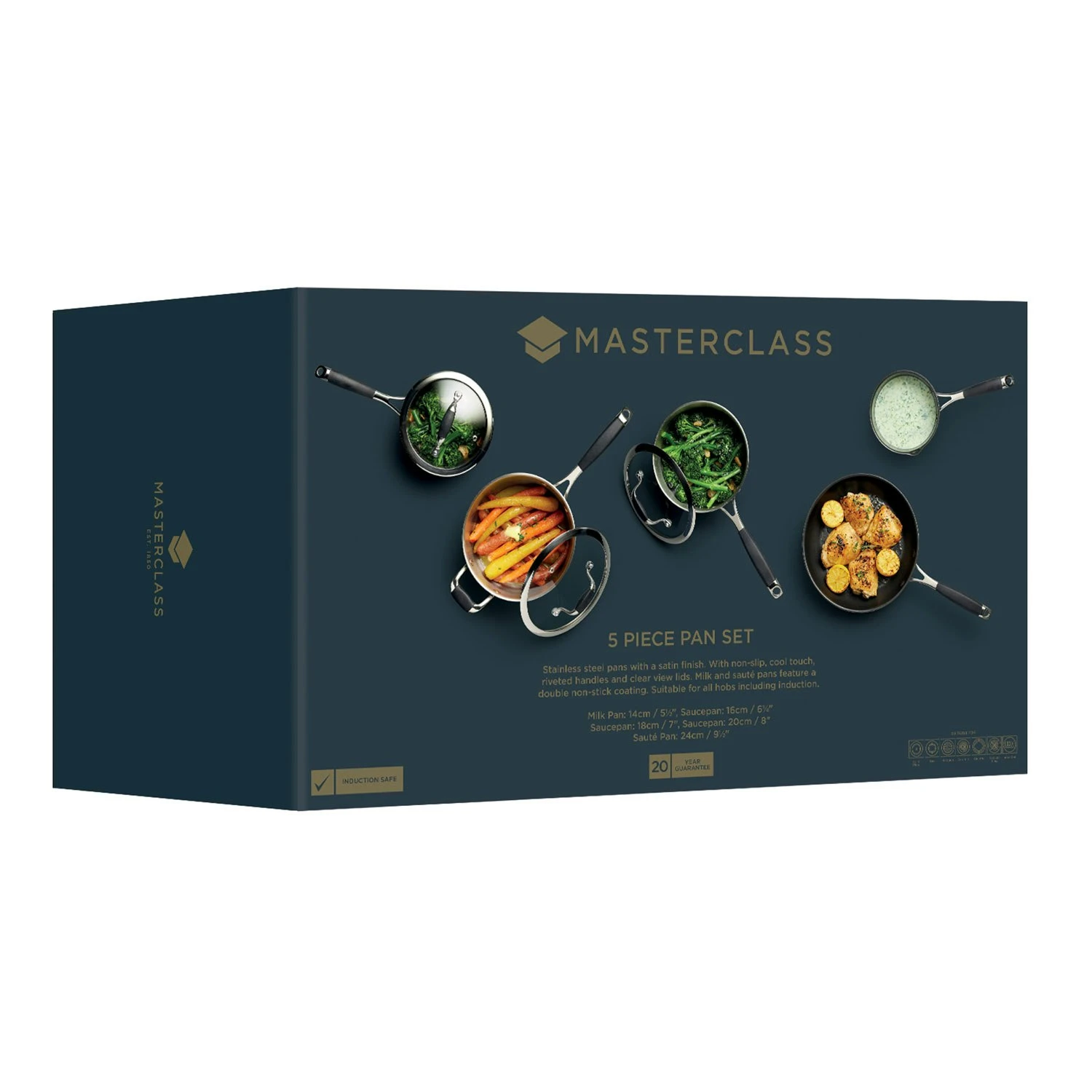 Kitchen Craft Master Class Topf- Und Pfannenset, 5-tlg. 4 Kitchen Craft Master Class Topf- Und Pfannenset, 5-tlg. – Bild 2