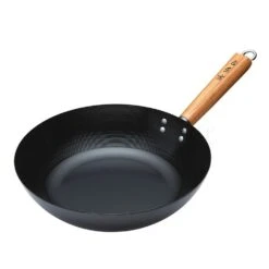 Kitchen Craft Oriental Wok Holzgriff, Carbon Stahl, 300mm