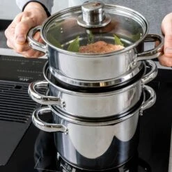 Kitchen Craft Three Tier Dampfgarer, 4 Teile, 20 Cm -Ausgewählte Küchengeschäfte kitchen craft three tier 4