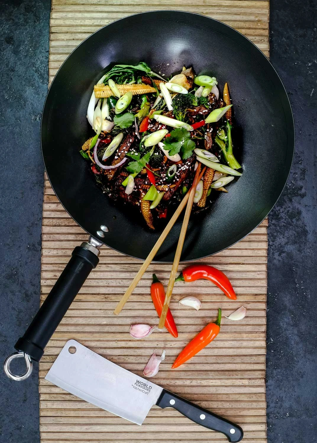 Kitchen Craft World Of Flavours Wok-Pfanne 30 Cm 7 Kitchen Craft World Of Flavours Wok-Pfanne 30 Cm – Bild 5