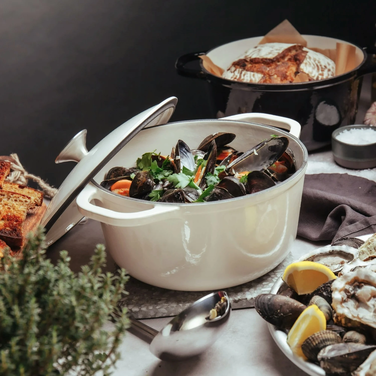 Gusseisentopf, Creme 6 Gusseisentopf, Creme – Bild 4