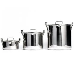 Topfset Stapelbar 3-er Set, Edelstahl 10 Topfset Stapelbar 3-er Set, Edelstahl -Ausgewählte Küchengeschäfte mareld mareld stackable pot set stainless steel 1 45 10l 2