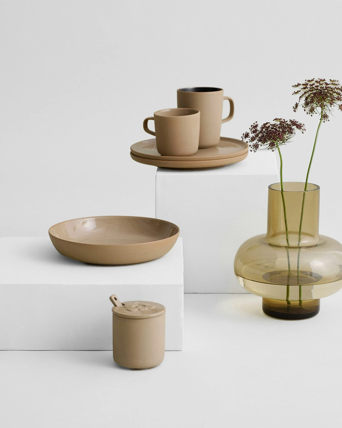 Marimekko Oiva/Unikko Gewürzglas Mit Deckel / Löffel, Terra 4 Marimekko Oiva/Unikko Gewürzglas Mit Deckel / Löffel, Terra – Bild 2