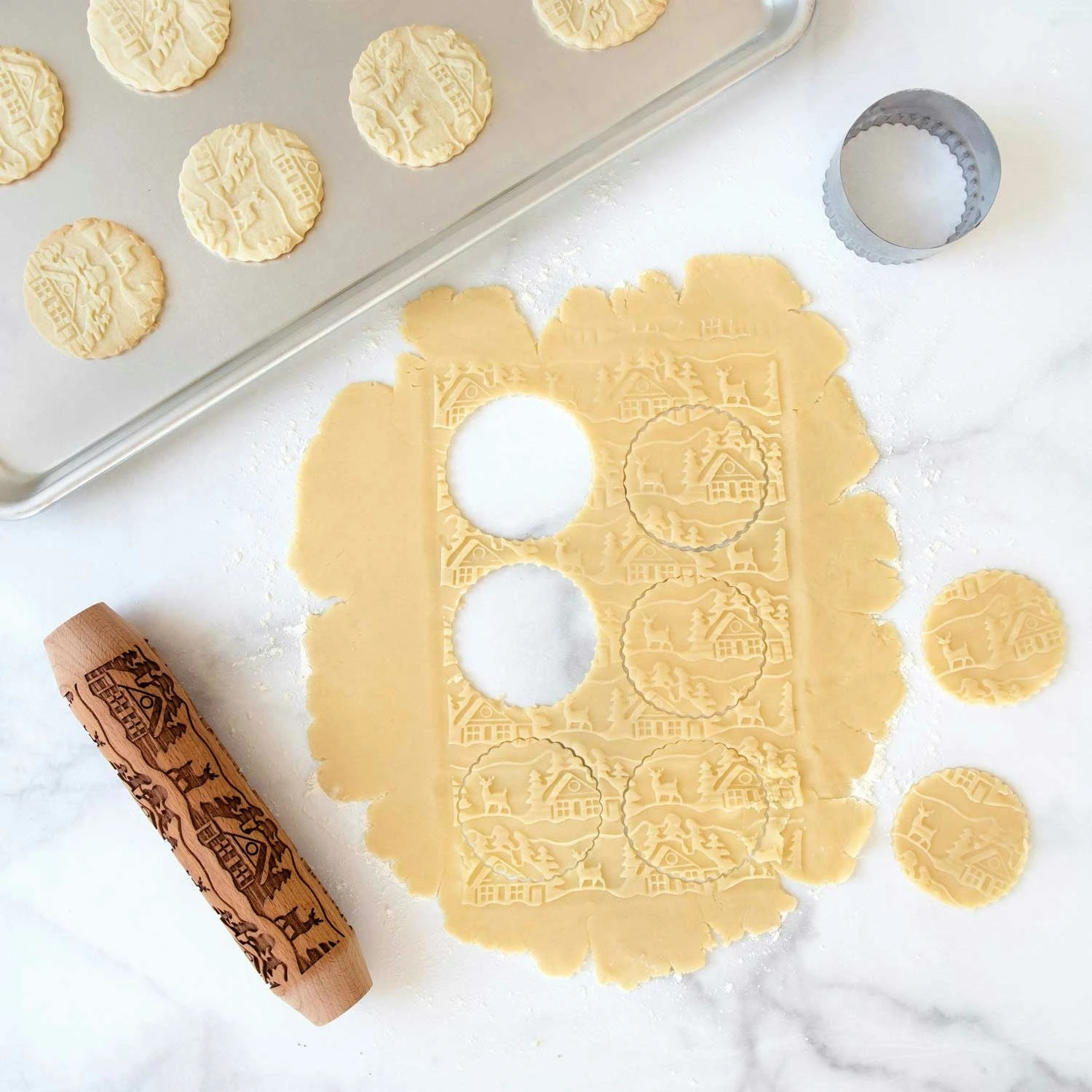 Nordic Ware Woodland Cottage Teigrolle 4 Nordic Ware Woodland Cottage Teigrolle – Bild 2