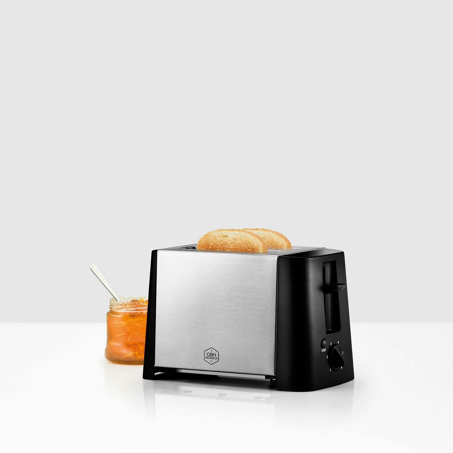 OBH Nordica Design Inox Toaster 2 Scheiben 4 OBH Nordica Design Inox Toaster 2 Scheiben – Bild 2