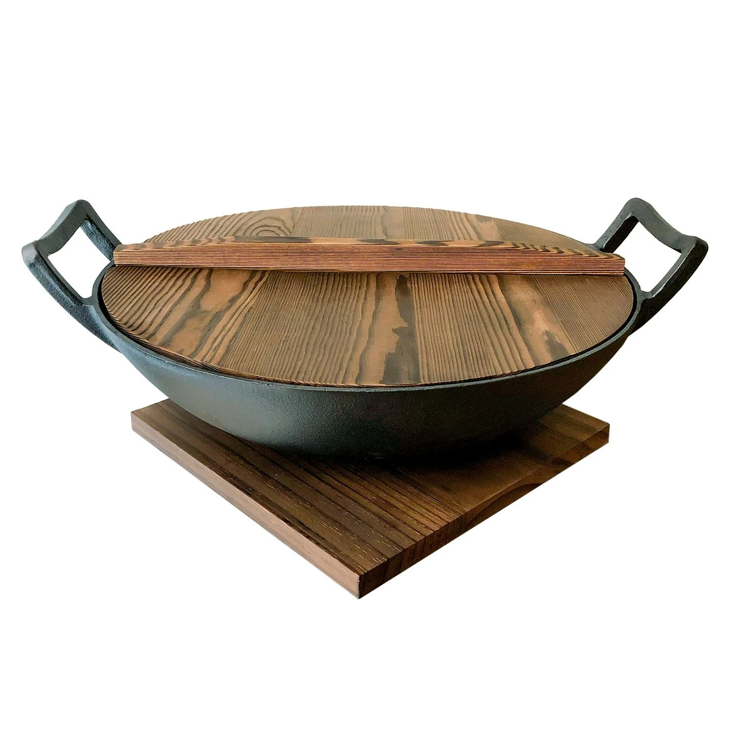 Satake Nabe Wokpfanne Mit Holz- Und Glasdeckel Ø36 Cm/6 L 3 Satake Nabe Wokpfanne Mit Holz- Und Glasdeckel Ø36 Cm/6 L