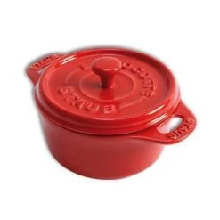 Staub Ceramic Round Cocotte, Cherry