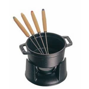 Staub Chocolate Fondue Set, Black 3 Staub Chocolate Fondue Set, Black