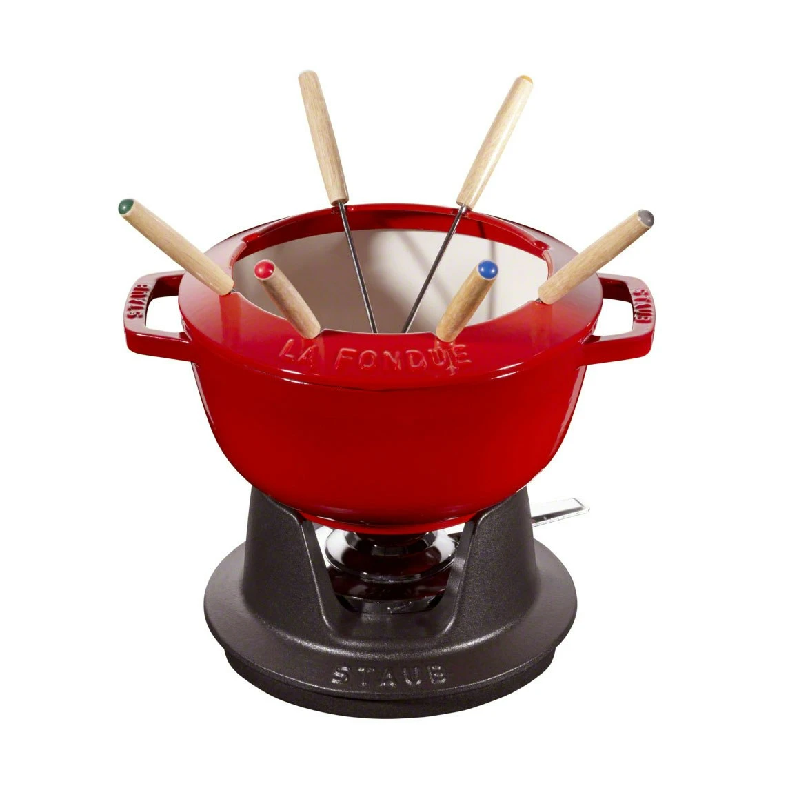 Staub Fondue Set 2,35L, Red 3 Staub Fondue Set 2,35L, Red