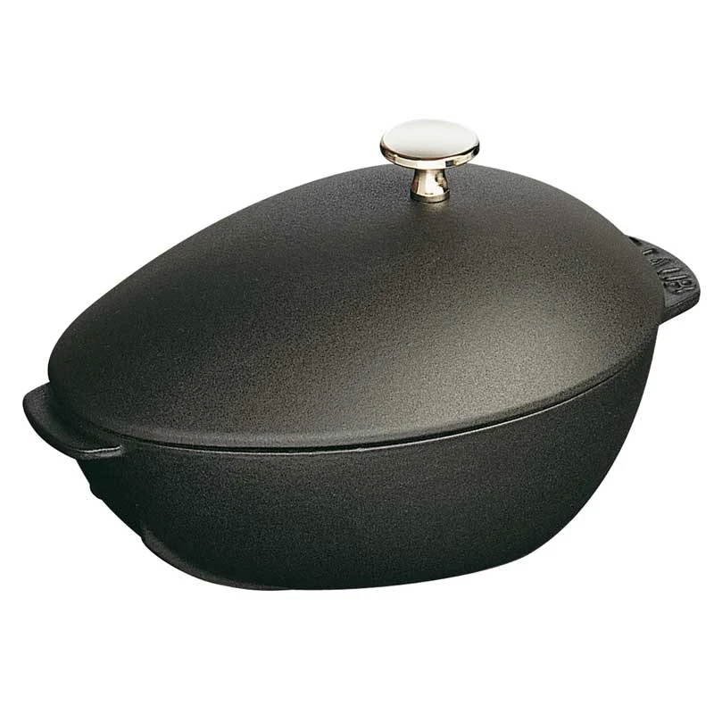 Staub Mussel Pot In Cast Iron, Nickel Lid-knob, Black 3 Staub Mussel Pot In Cast Iron, Nickel Lid-knob, Black