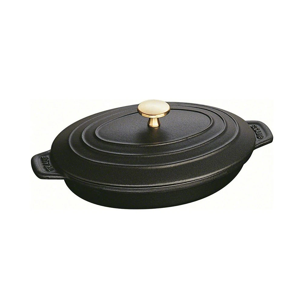 Staub Oval Hot Plate, Black 3 Staub Oval Hot Plate, Black