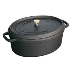 Staub Oval Kochtopf Aus Gusseisen 12 L, Schwarz
