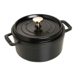 Staub Runde Kochtopf Aus Gusseisen 12,6 L, Schwarz