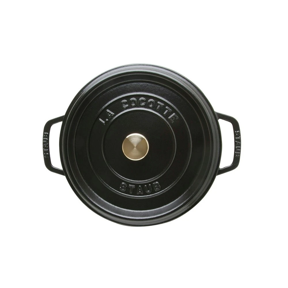 Staub Runde Kochtopf Aus Gusseisen 3,8 L, Schwarz 4 Staub Runde Kochtopf Aus Gusseisen 3,8 L, Schwarz – Bild 2