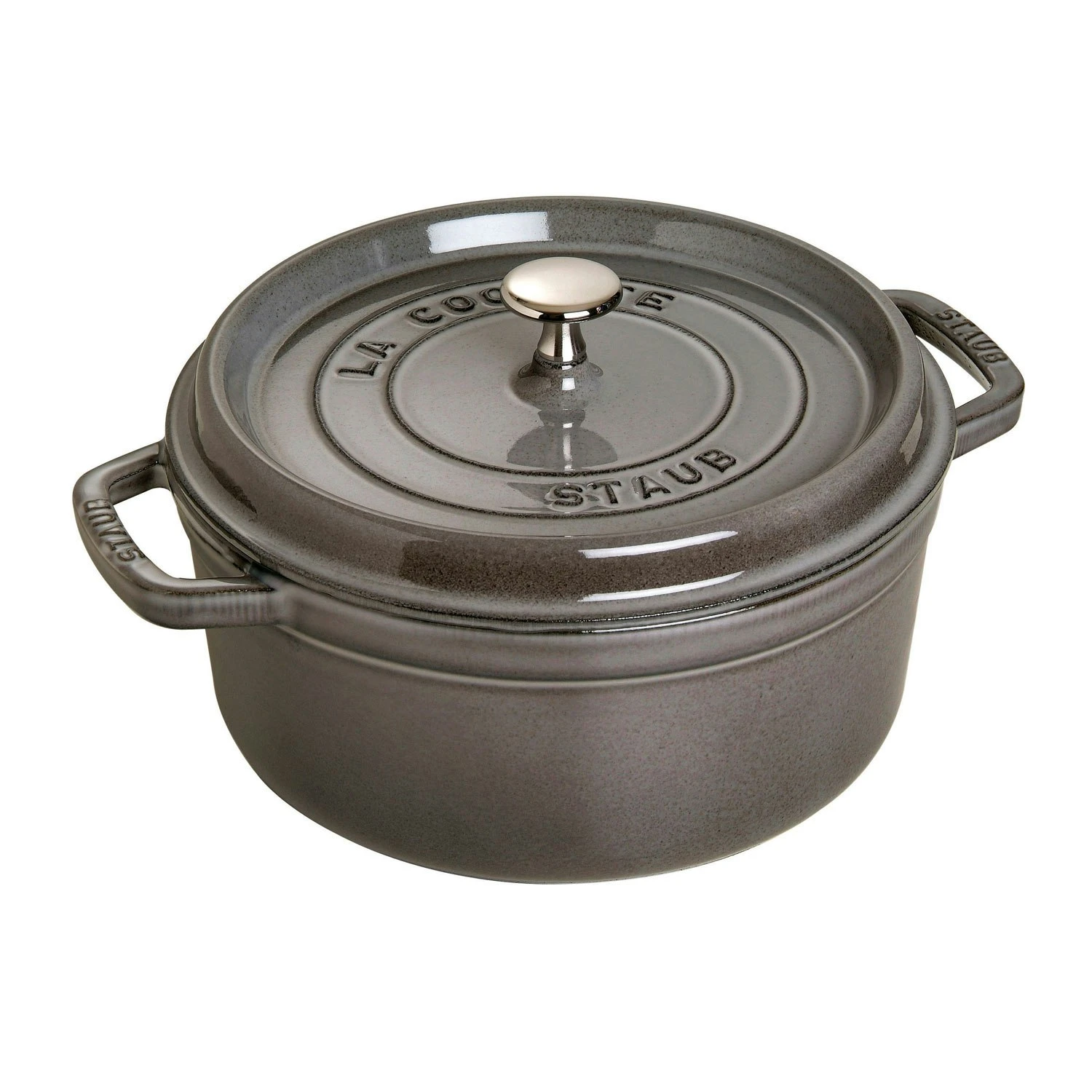 Staub Round Cocotte 26 Cm 5,2 L, Grey 3 Staub Round Cocotte 26 Cm 5,2 L, Grey