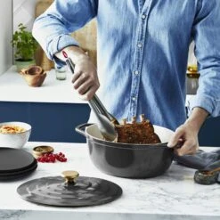 Tefal Air Oval Topf Grau, 5,7 L/30 Cm -Ausgewählte Küchengeschäfte tefal air oval 4