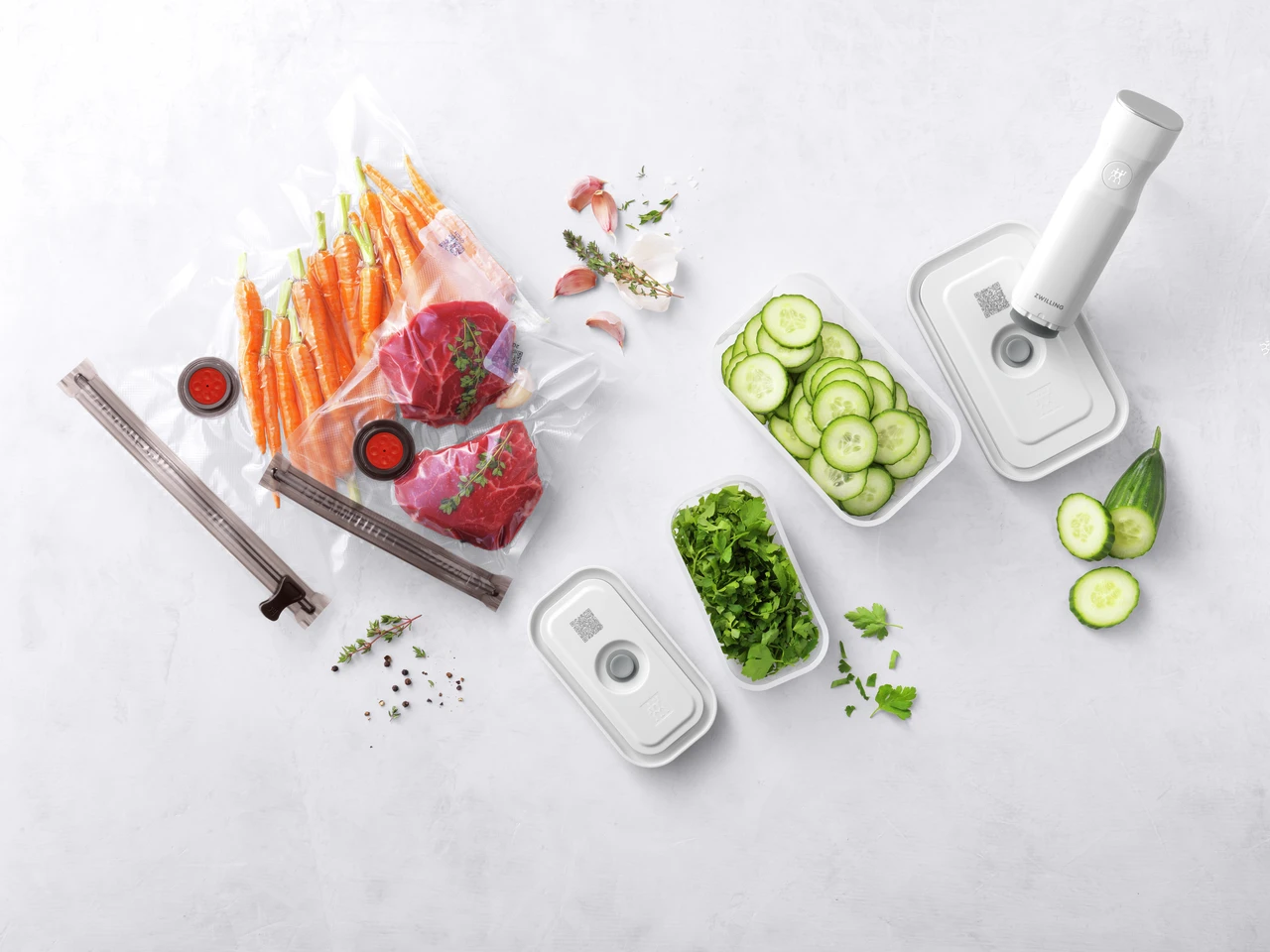 Zwilling Fresh & Save Starter-Kit Mit Vakuumpumpe / Taschen / Behälter Aus Plastik, 7 Teile 5 Zwilling Fresh & Save Starter-Kit Mit Vakuumpumpe / Taschen / Behälter Aus Plastik, 7 Teile – Bild 3